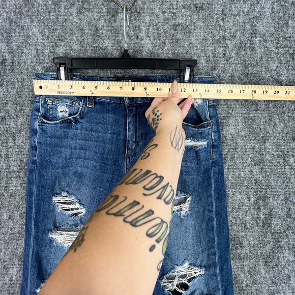 Joe's Jeans Blue Distressed Ankle Jeans - Picture 6 of 7